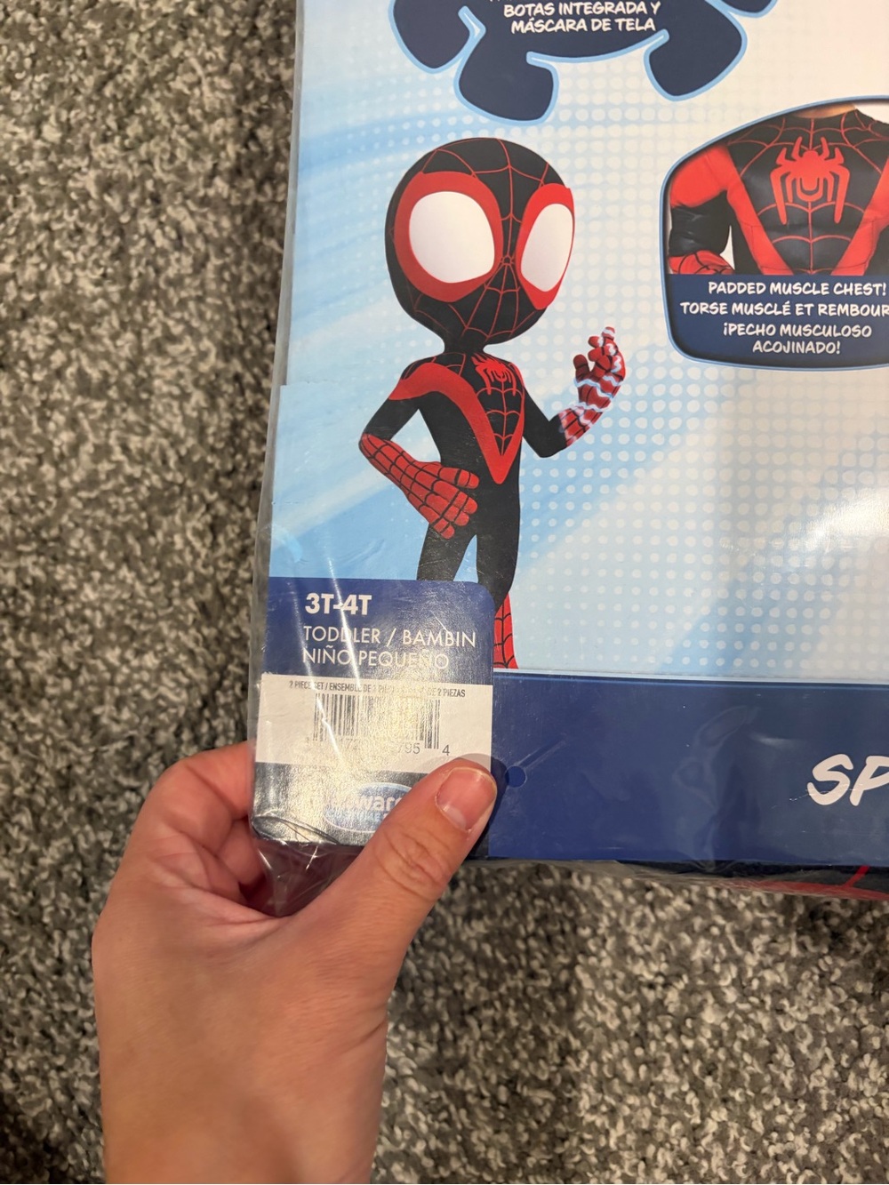 Marvel Spidey and His Amazing Friends Black & Red Spin Kids Superhero Costume - Picture 3 of 4